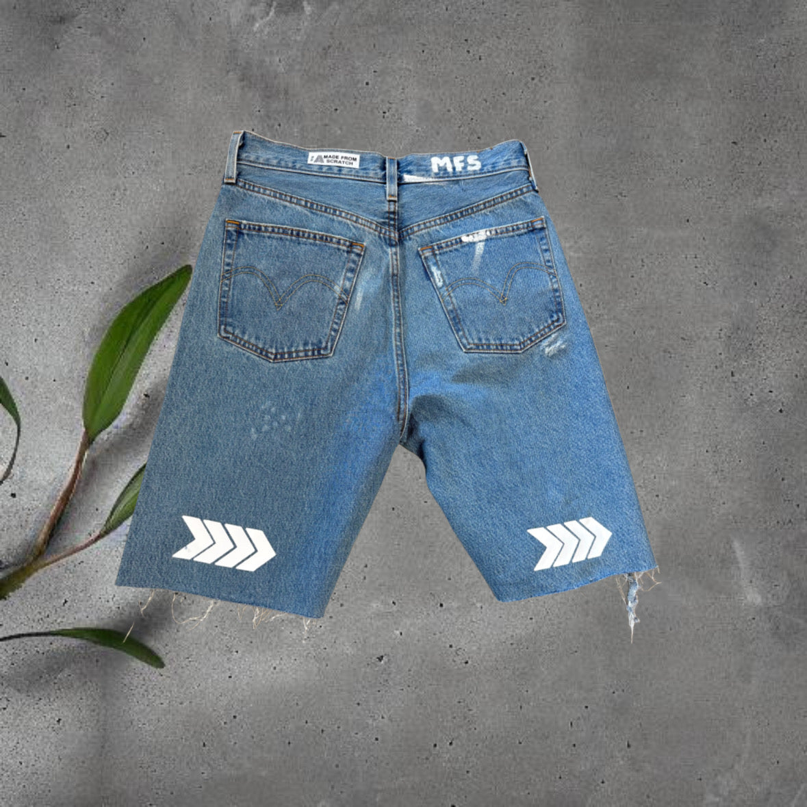Raw Edge Denim Shorts