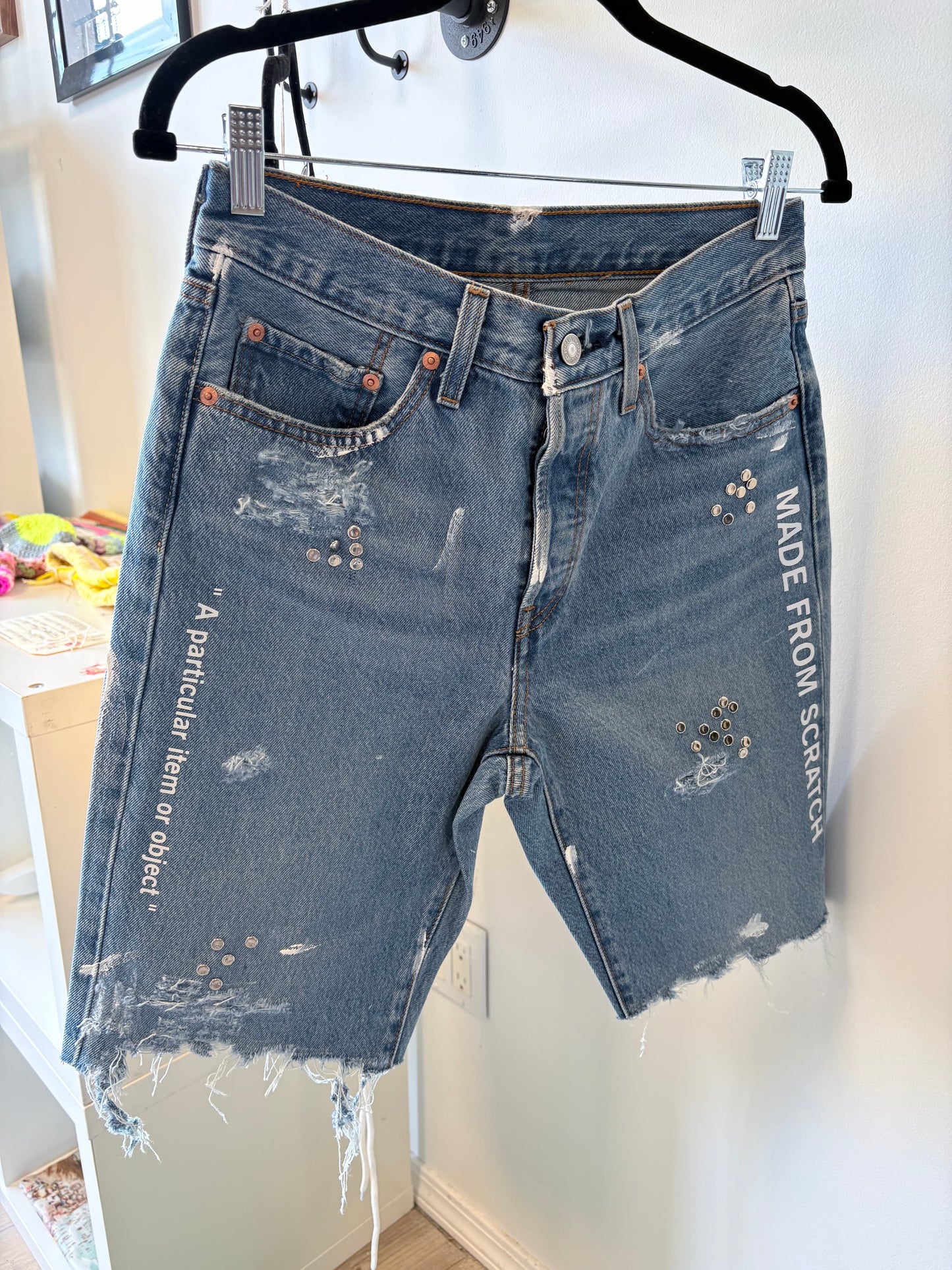 Raw Edge Denim Shorts
