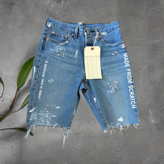 Raw Edge Denim Shorts